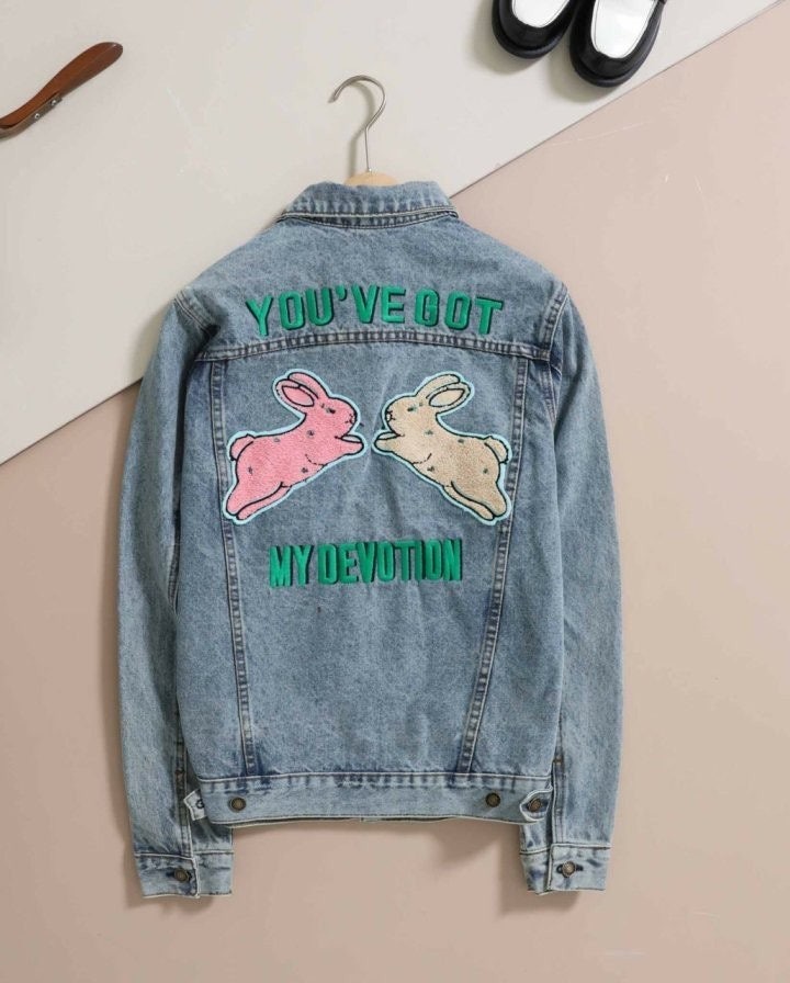 여성 YOU'VE GOT MY DEVOTION 버니 데님 재킷 GU-3268