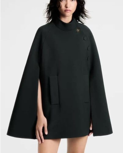 여성 하이 칼라 케이프 코트 LOU-2650