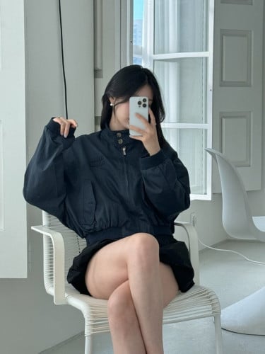 여성 크롭 블루종 자켓 MU-893