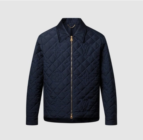 Z010 퀼티드 넥타이그램 셔츠 자켓 LOU-2638