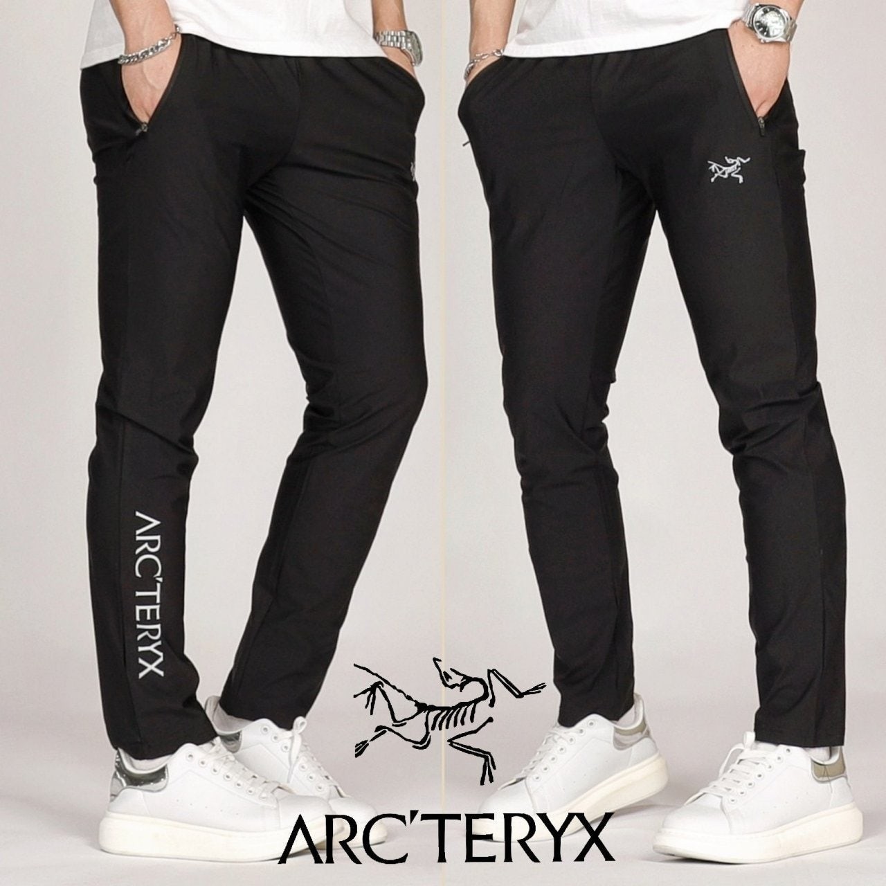 화이트 스판 트레이닝바지 (P-9664)