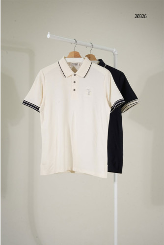 🔆 [BRUNELLO CUCINELLI] 브루넬로 쿠치넬리 로고 자수 카라 반팔 티셔츠 🔆