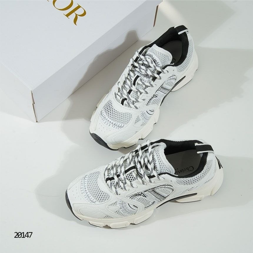 🔆 [DIOR] 크리스찬 디올 Chrono 크로노 매쉬 라미네이티드 레더 스니커즈 🔆