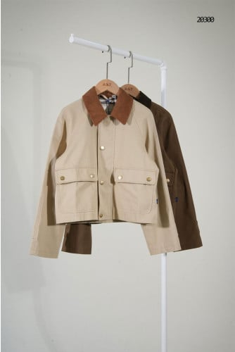 🔆 [BURBERRY] 버버리 여성 코듀로이 카라 숏 자켓 🔆