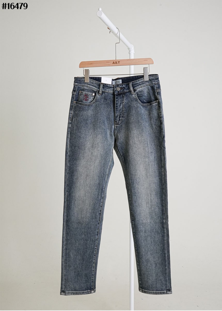 🔆 [BRUNELLO CUCINELLI] 브루넬로 쿠치넬리 포켓 자수 로고 워싱 데님 팬츠 🔆