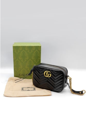 #구찌 GG 마몬트 마틀라세 미니백     (매장판)