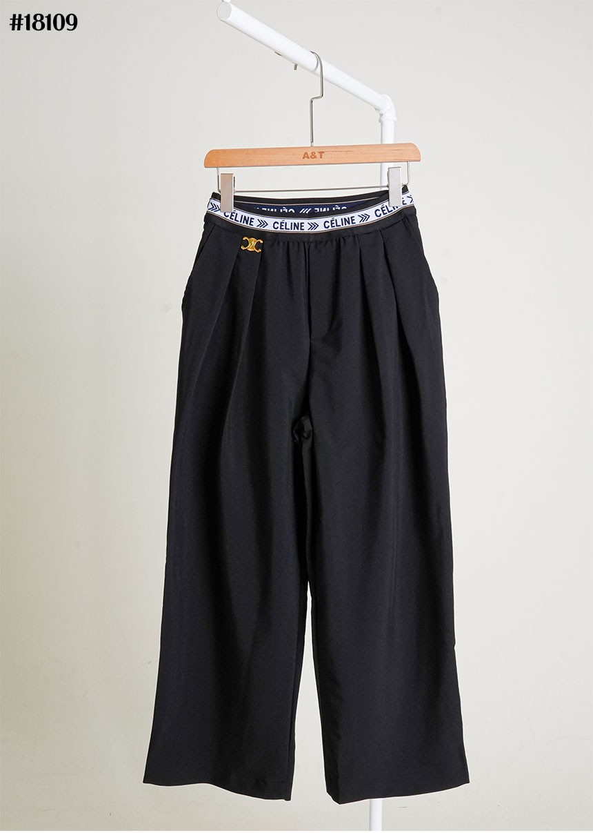 🔆 [CELINE] 셀린느 트리옹프 밴딩 핀턱 와이드 팬츠 🔆