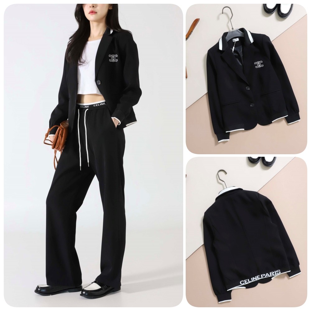 #셀린느 [ C*LINE ] 수입 테일러드 재킷 & 트라우저 팬츠 SET -블랙- 입고💢 #여성세트 #자켓바지