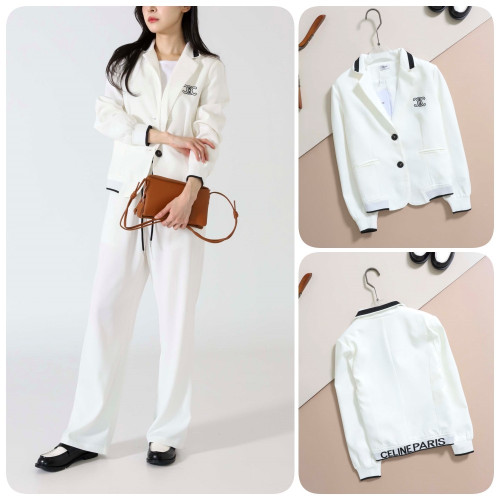 #셀린느 [ C*LINE ] 수입 테일러드 재킷 & 트라우저 팬츠 SET -화이트- 입고💢 #여성세트 #자켓바지