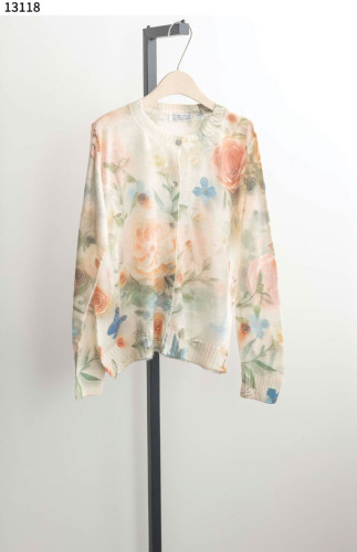 #브루넬로쿠치넬리 [Brunello Cucinelli] 여성 플로랄 버튼 가디건 신상입고💢 #상의 #니트 #13118