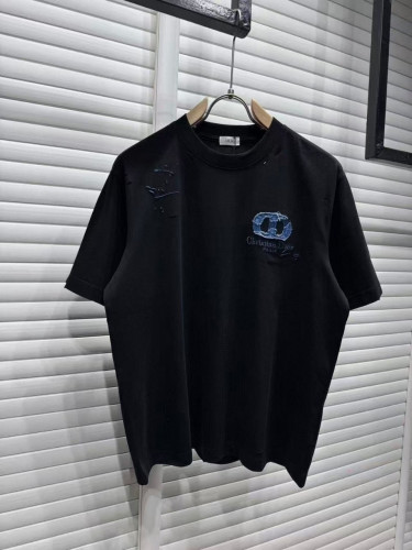 💕 디* 데님패치 데미지 자수반팔