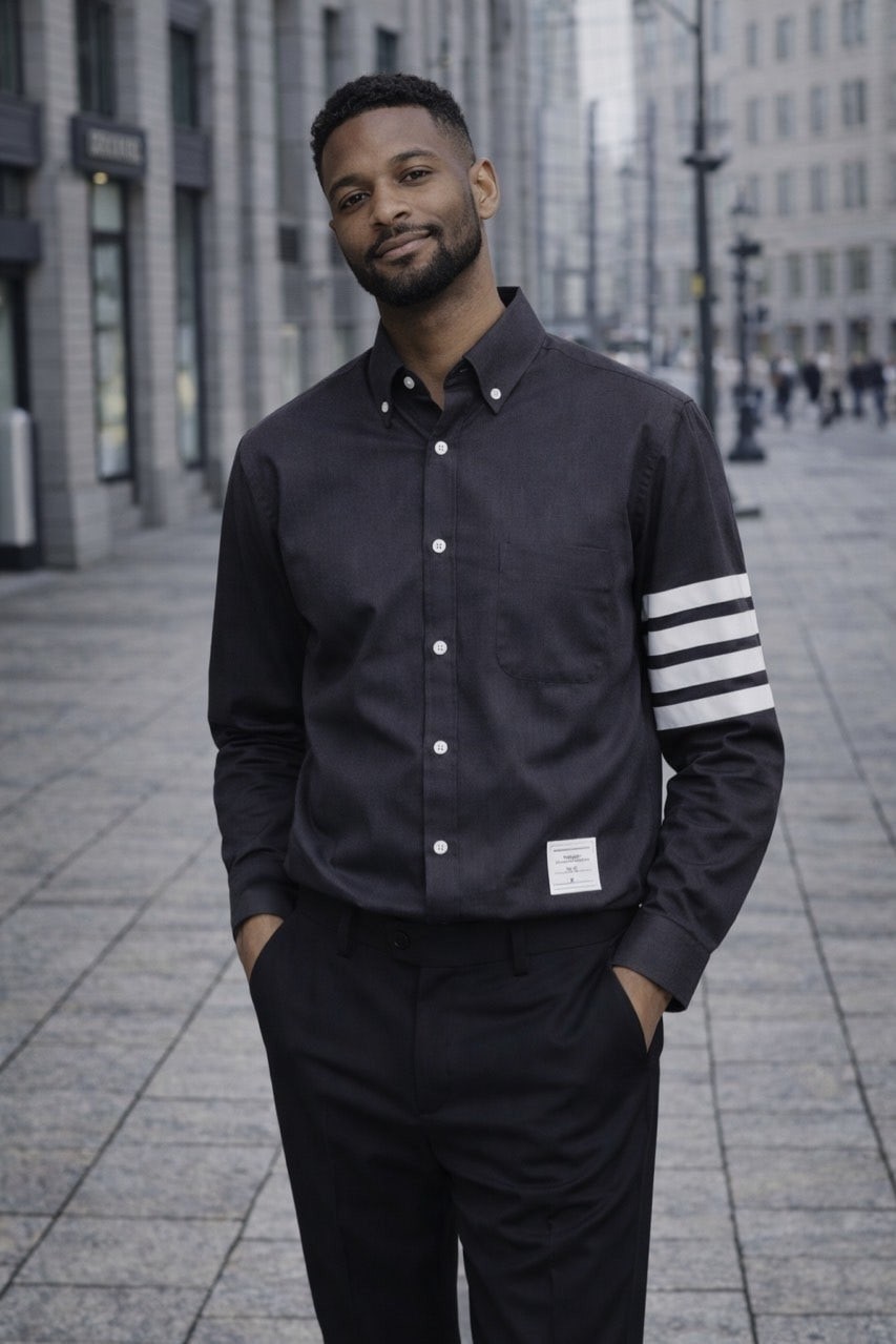 💕 톰* 샴브레이 다크 셔츠