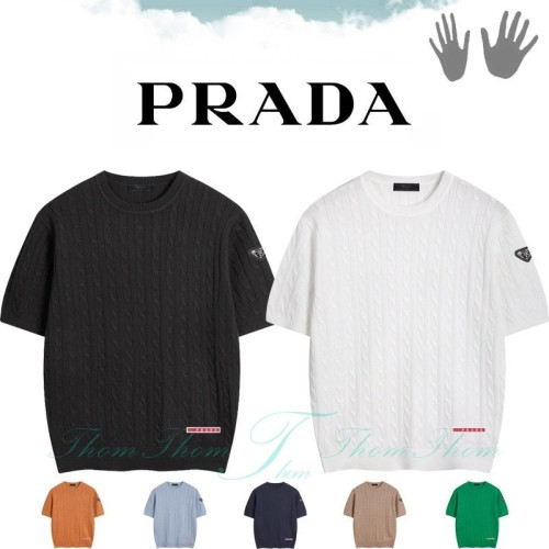 💕 프** 꽈베기 라운드 반팔 니트