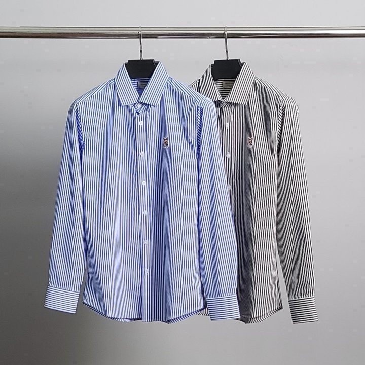 MG 브라운 폭스헤드 스트라이프 셔츠