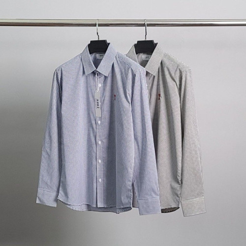 AM 스몰하트자수 체크 셔츠