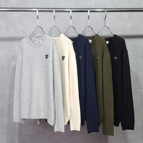 CDG 블랙와펜 베이직 니트