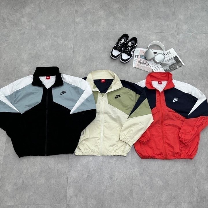 NK 로고 웨어스포츠 배색 집업