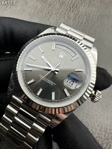 #로렉스 C공장 3255 데이데이트 실버 선레이 다이얼 (프레지던트) 40MM