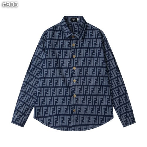 #펜디 블루 FF 자카드 셔츠