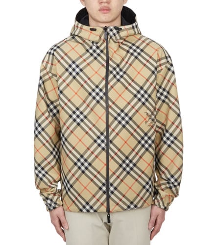 #버버리 리버시블 체크 윈드 후드 자켓