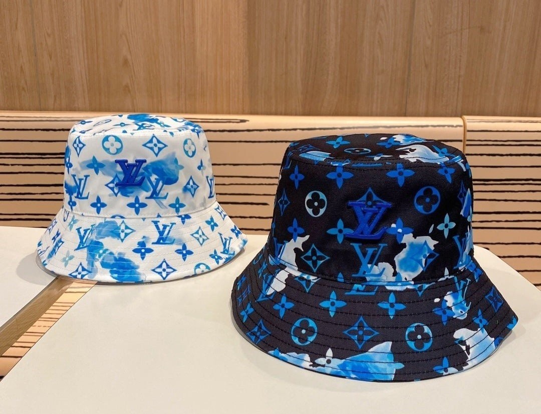 루VVV 모노그램 프린팅 워터컬러 버킷햇