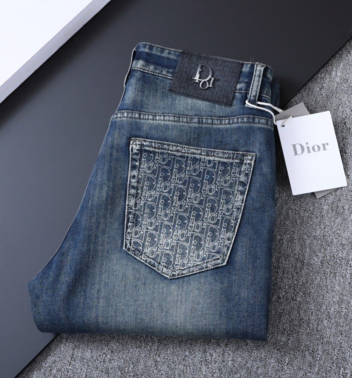 디V 오블리크 포켓 워싱스판 데님진➡️수입최*고급