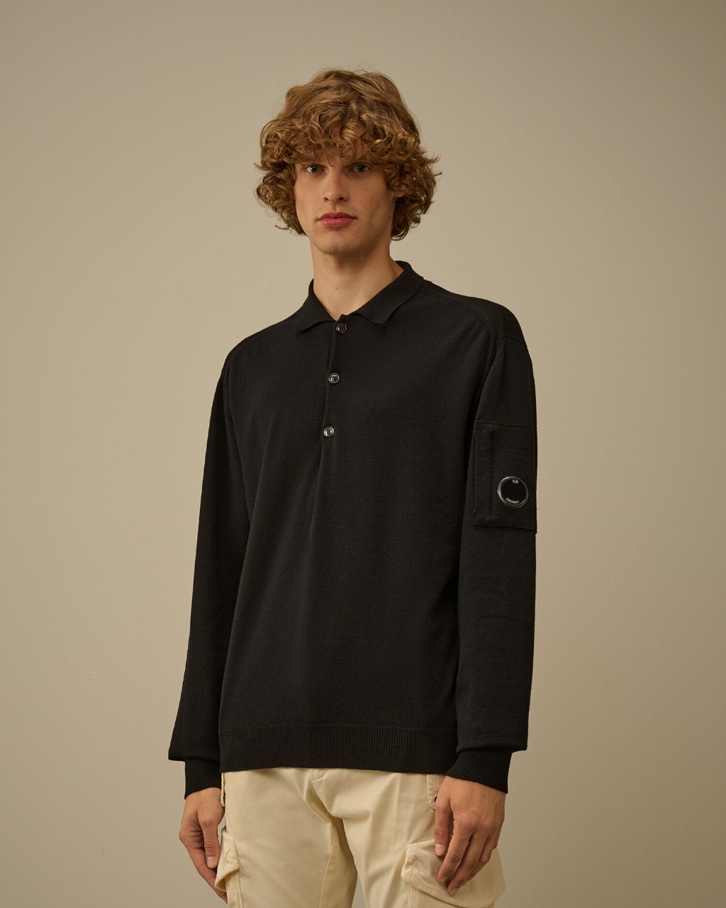 씨V 렌즈포켓 버튼 카라 울폴로니트 ➡️수입최*고급