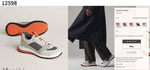 에VVV 리더 스니커즈 트윌 카프스킨 스웨이드 고트스킨 & 멀티꼴로르 그리 쿼츠