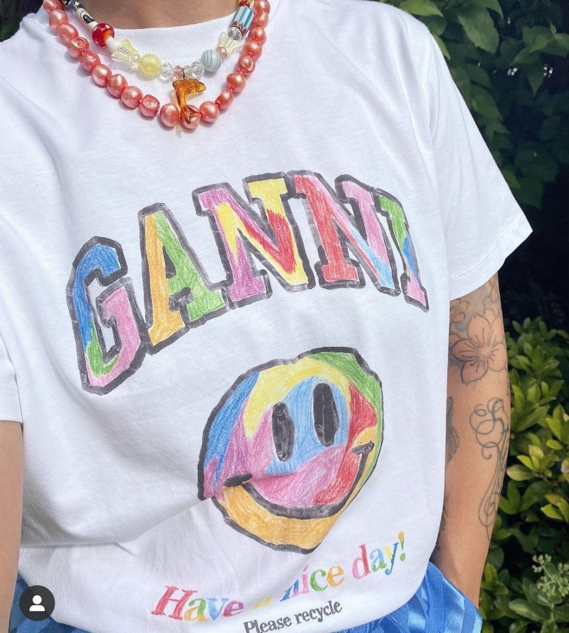 가V 레인보우 스마일 티셔츠