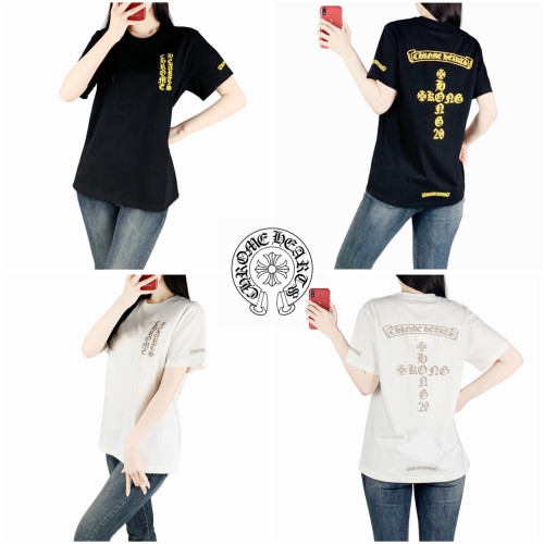 <크롬 등로고 면 반팔>