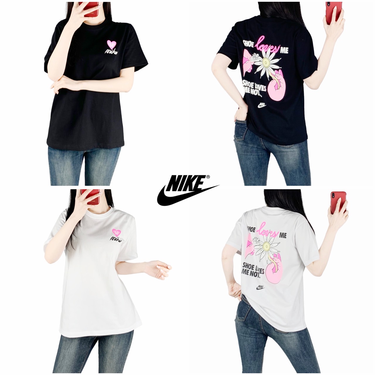 <나이키 플라워 면 반팔>