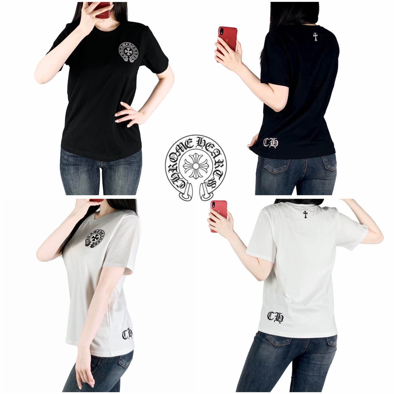 <크롬 원형 면 반팔>