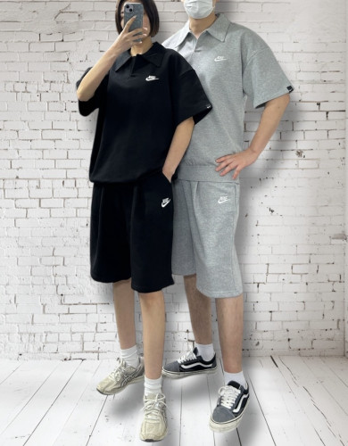 <나이키 반팔 카라 반바지 세트>