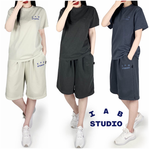 <I아이앱 피그먼트 반팔 반바지 세트>