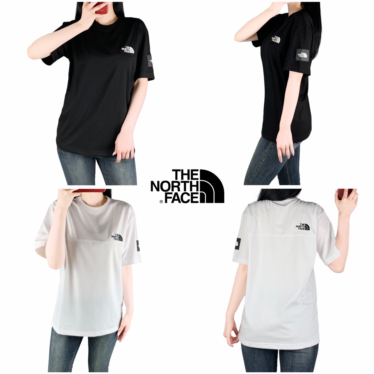 <NF 절개 자수 와펜 면 반팔>