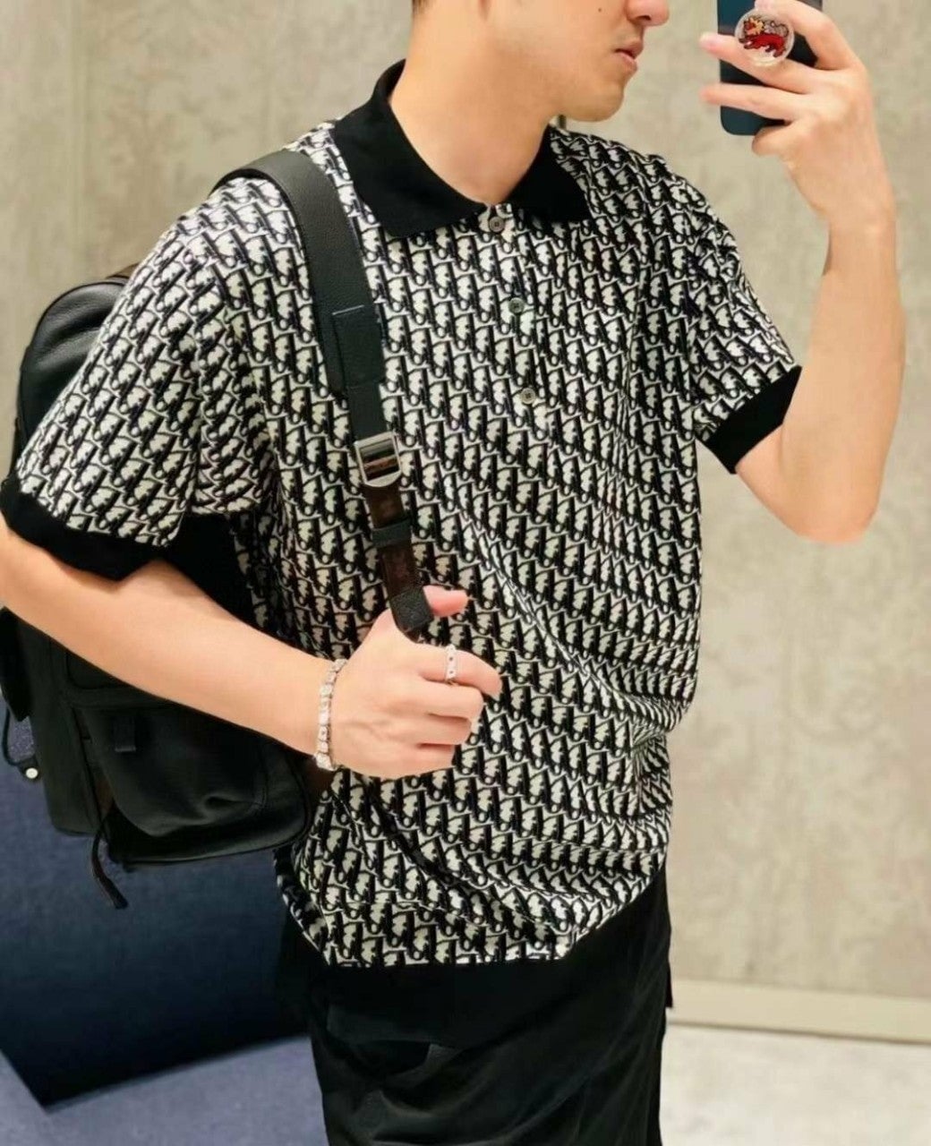 💕 디* 반팔 카라 니트