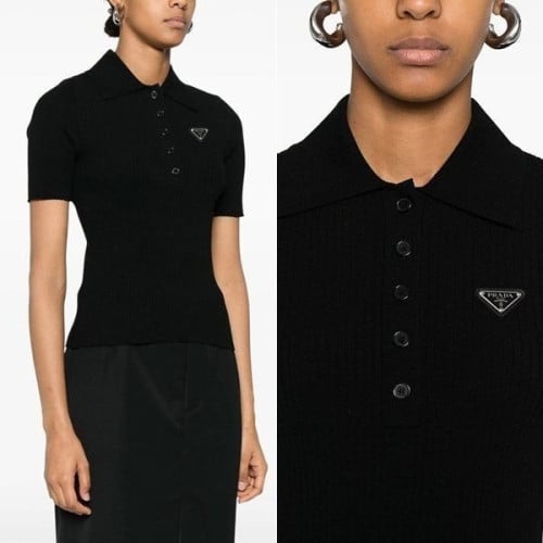 💕 프** 골지 카라 니트반팔