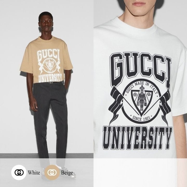 💕 구* 유니버시티 프린트 티셔츠