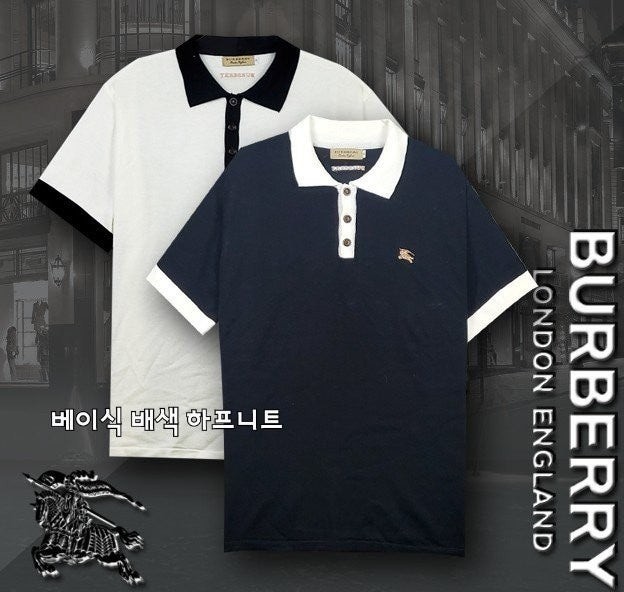 💕 버** "베이식 배색 하프 니트 "