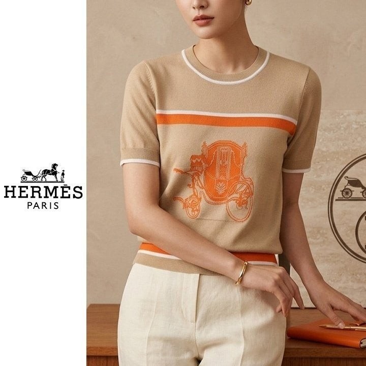 💕 에*** 마차 라인 반팔니트