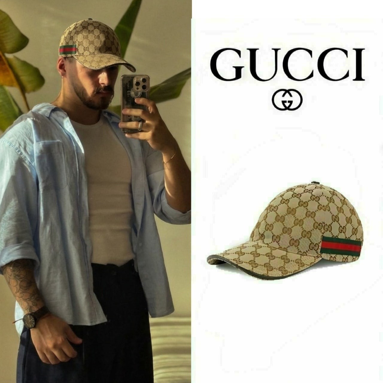 💕 구* GG 슈프림 삼선 모자