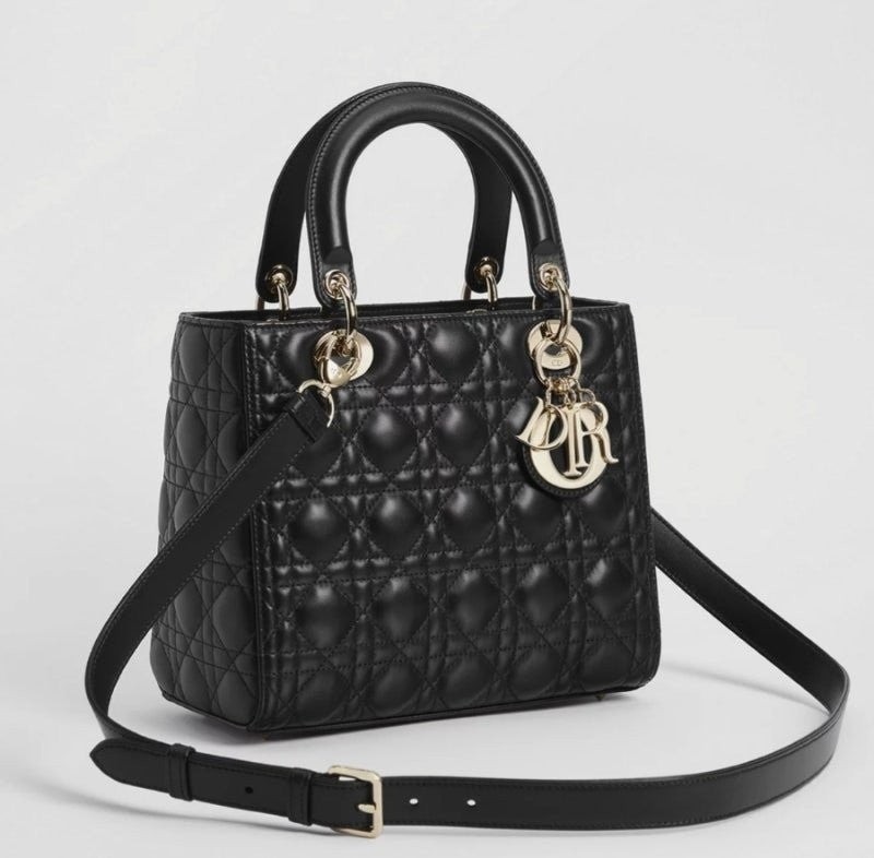 💕 디* 미디움 레이디백 까나쥬 램스킨 블랙 2WAY