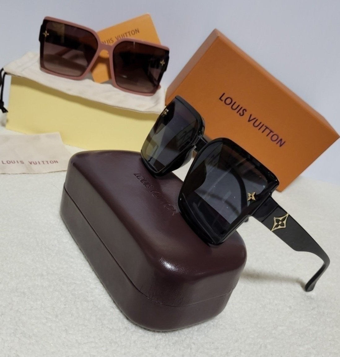 💕 루* 플라워에지 스퀘어 선글라스 (블랙)