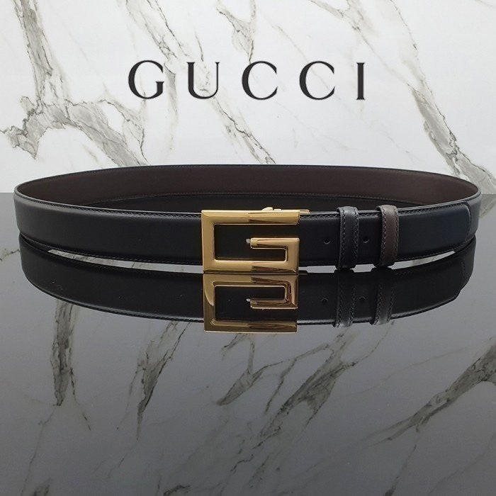 💕 구* 스퀘어 G 버클 리버서블 벨트 ⚓848