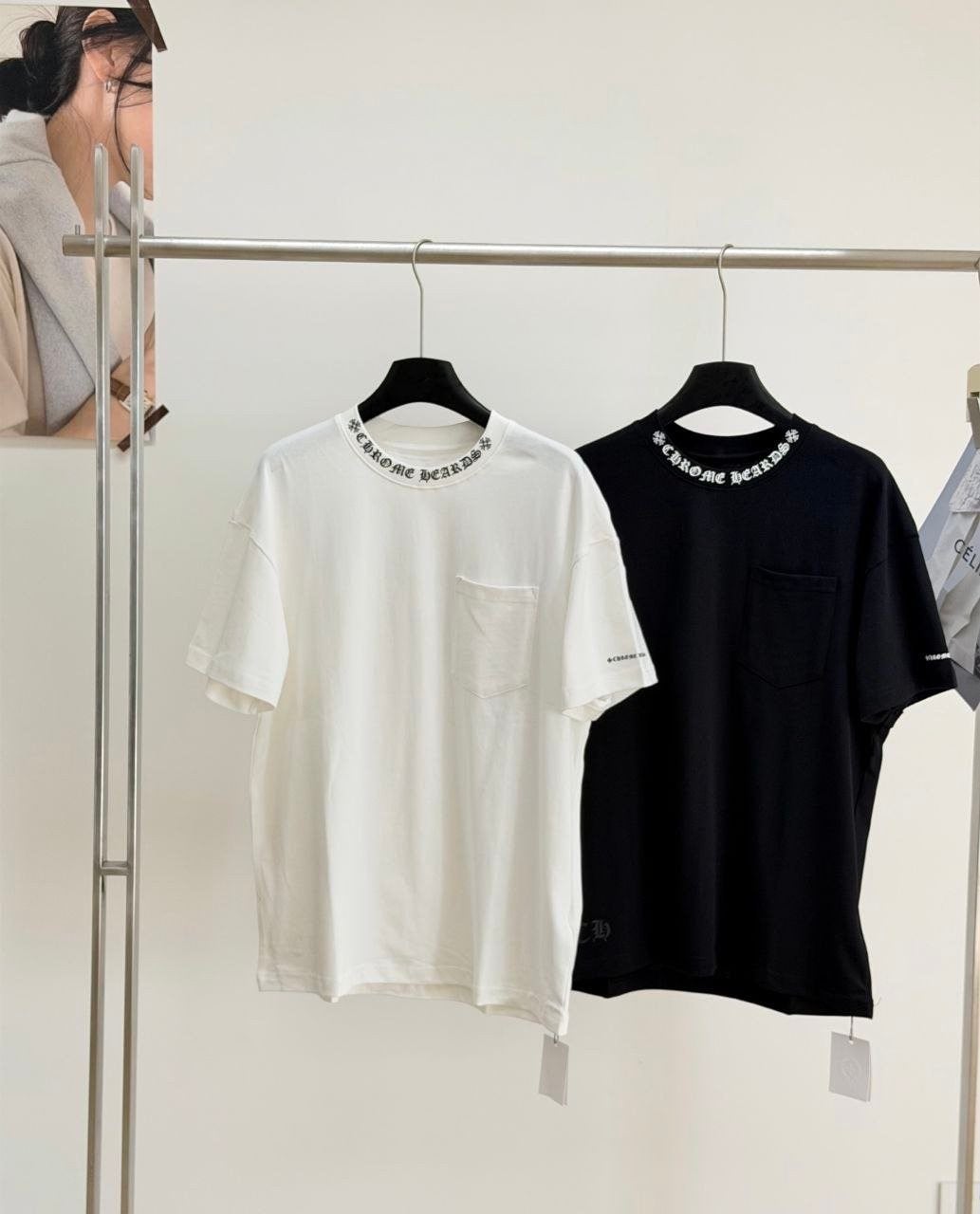 💕 크* 26 넥 레터링 반팔티셔츠 - 수입