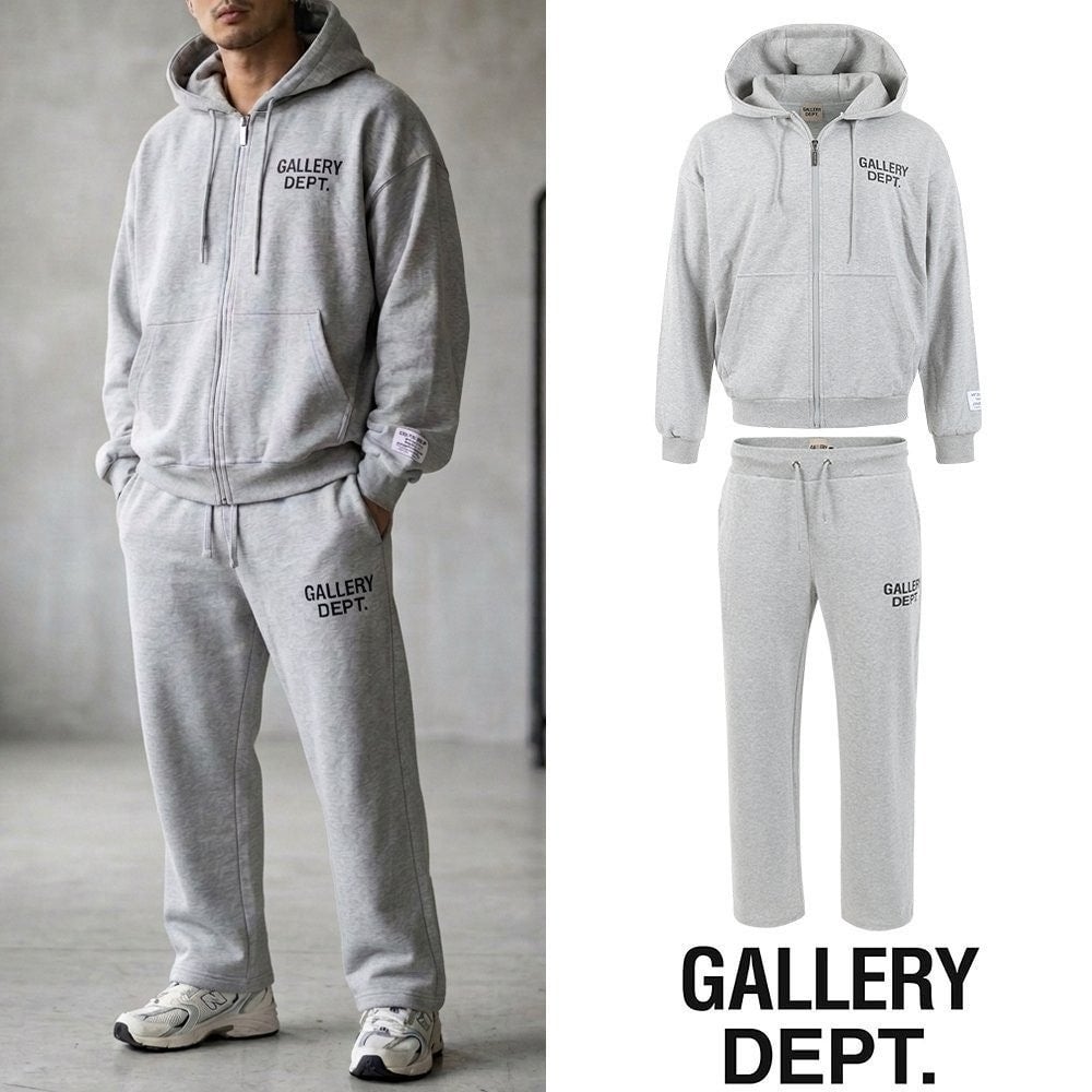 💕 갤** 댑 심플 로고 프린팅 집업 오버핏 셋업