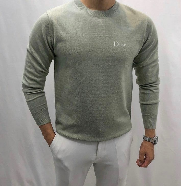 💕 디* 캐시미어 자수로고 라운드니트