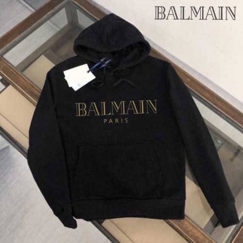 💕 발* 메탈릭 파리 로고 프린트 후드티