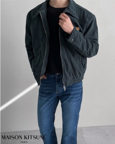 💕 메* 키츠네 폭스헤드 코듀로이 카라 자켓