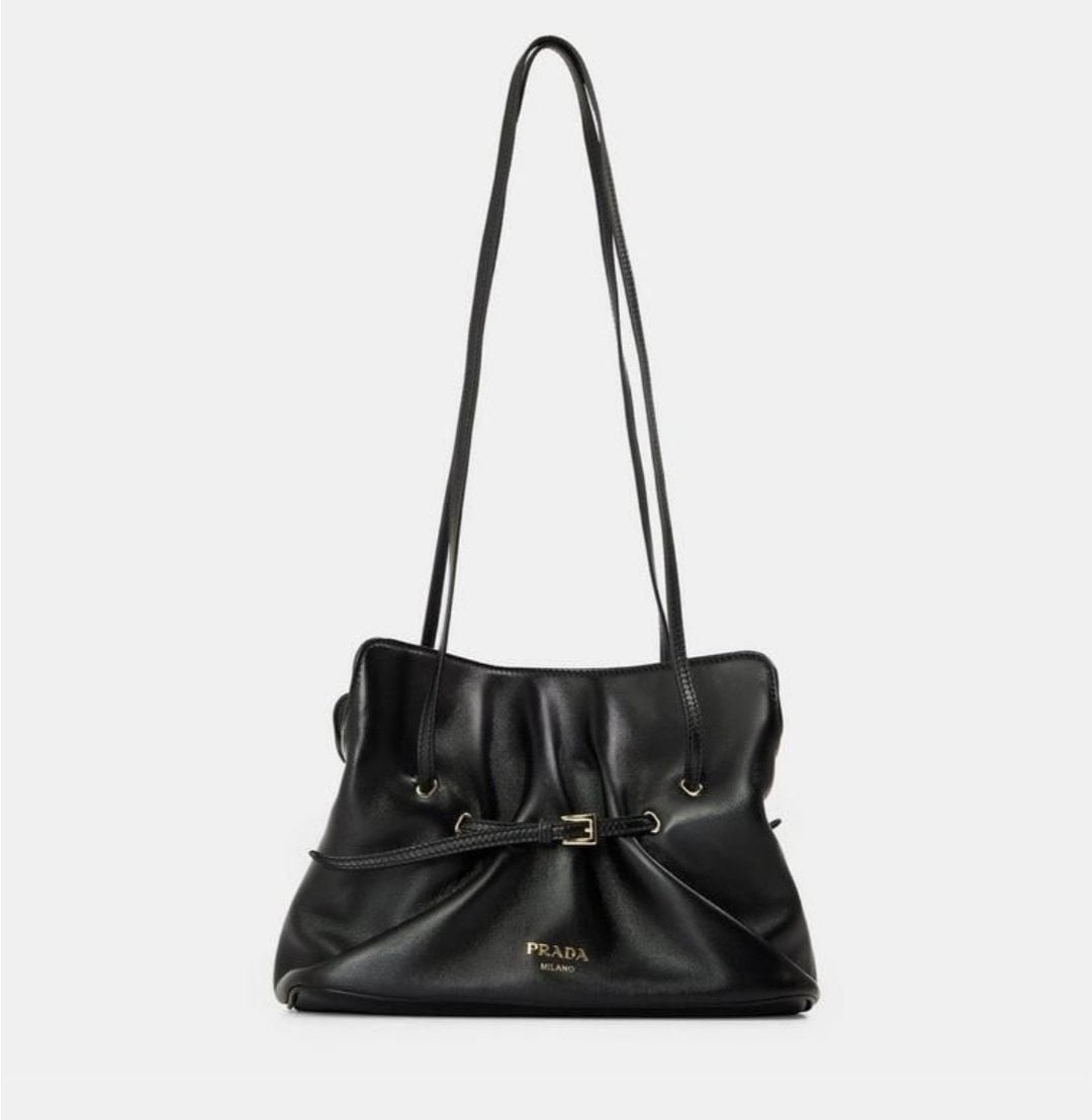 💕 프** 다다 스몰 핸드백 1BG586 2DX8 F0002 숄더백 나파 가죽 블랙 여성 ❤풀박스❤️